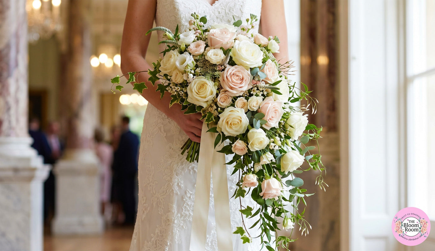 Wedding Bouquet with Elegant Roses in Bucharest