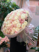 Bouquet di 101 rose bianche e rosa