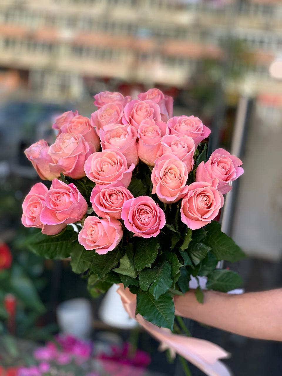 Buchet 21 Trandafiri Roz