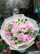 Buchet Lux 21 Bujori Roz Premium Trandafiri Spray Crem