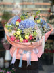Grande bouquet con rose, peonie e ortensie