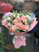 Mixed Pink Bouquet with Roses and Eustoma