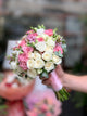 Bouquet da sposa rosa e bianco