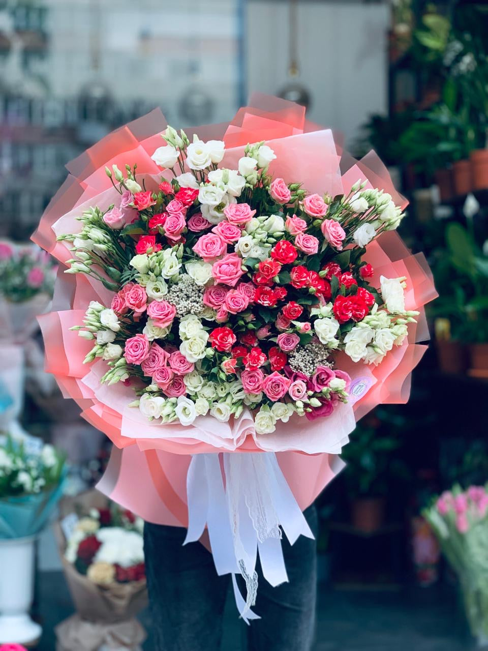Bouquet XXL Premium Mix Rose e Eustoma