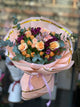 Buchet Mixt Piersică și Violet