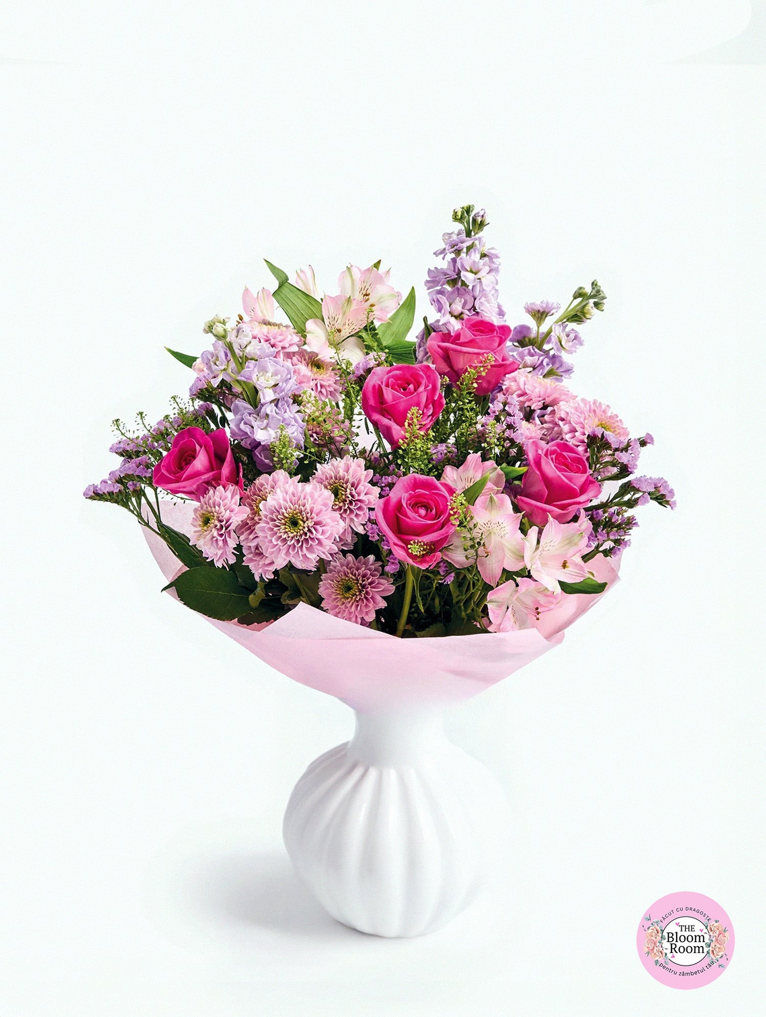 Rosa pastello e crisantemo Bouquet di fiori freschi