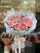Bouquet of 15 Delicate Pink Roses